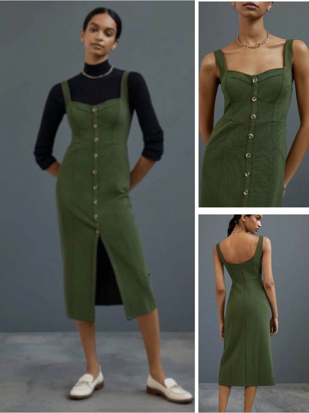 Anthropologie Maeve button up sheath dress